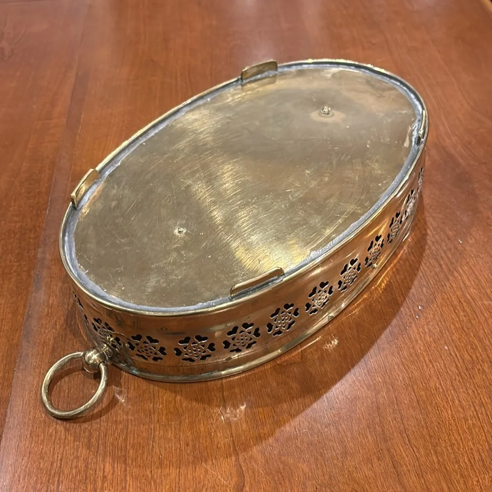 🫖 Antique Solid Brass Middle Eastern Double Teapot or Food Warmer - Picture 4 of 4